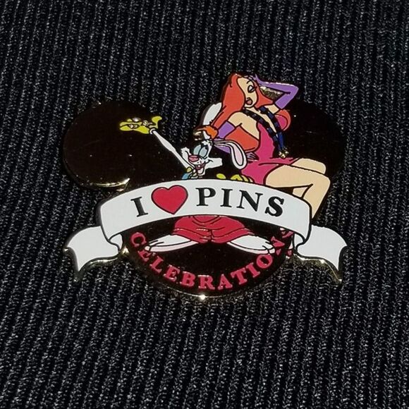 Disney Jessica Rabbit Pin LE 1000 I Heart Pins Love Trading Celebration Roger - Picture 6 of 10